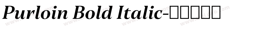 Purloin Bold Italic字体转换